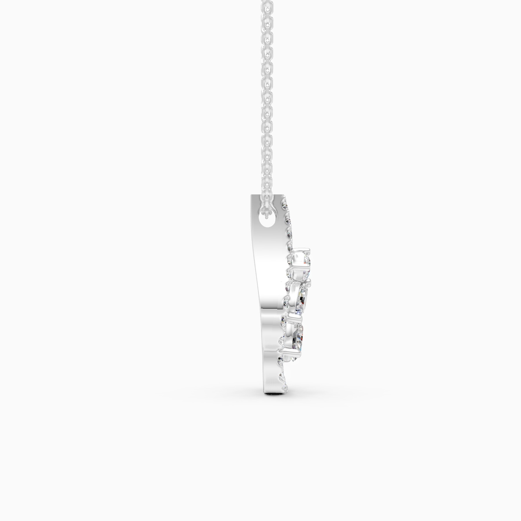 Designer Floral Lab Grown Diamond Pendant Necklace